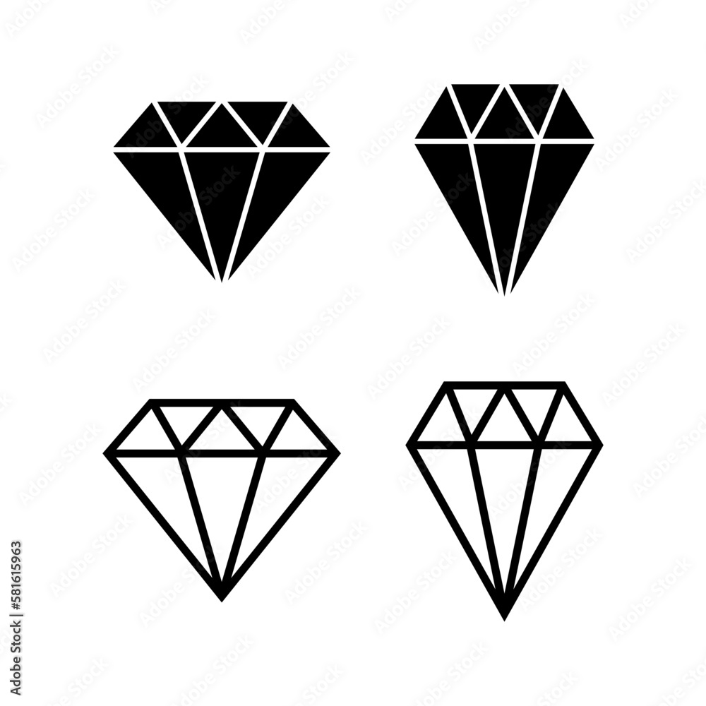 Diamond icon vector illustration. diamond gems sign and symbol Diamond icon vector illustration. diamond gems sign and symbol