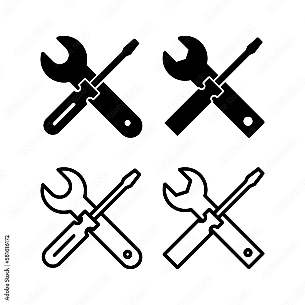 Repair tools icon vector illustration. tool sign and symbol. setting icon. Wrench and screwdriver. Service
