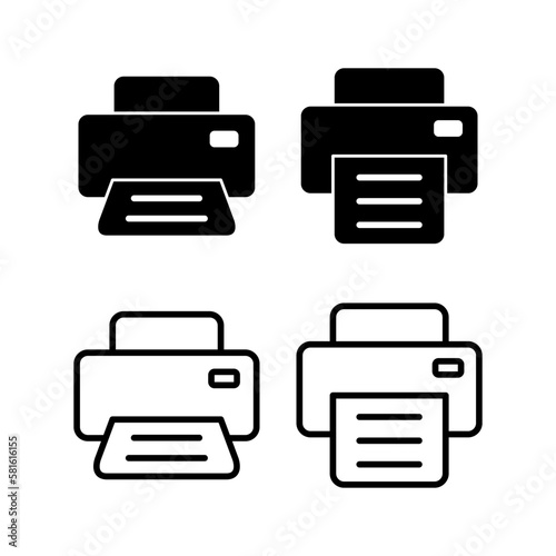 Print icon vector illustration. printer sign and symbol
