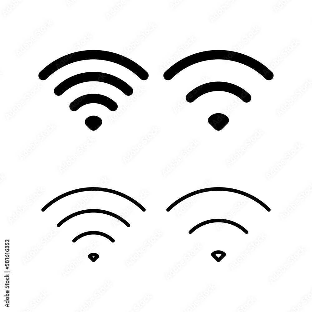 Wifi icon vector illustration. signal sign and symbol. Wireless icon Wifi icon vector illustration. signal sign and symbol. Wireless icon