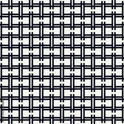 Paint brush geometrical ornament. Hand drawn seamless pattern. Abstract backdrop. Trendy wallpaper. Geometric background. Ethnic motif. Mosaic ornate. Digital paper. Textile print.