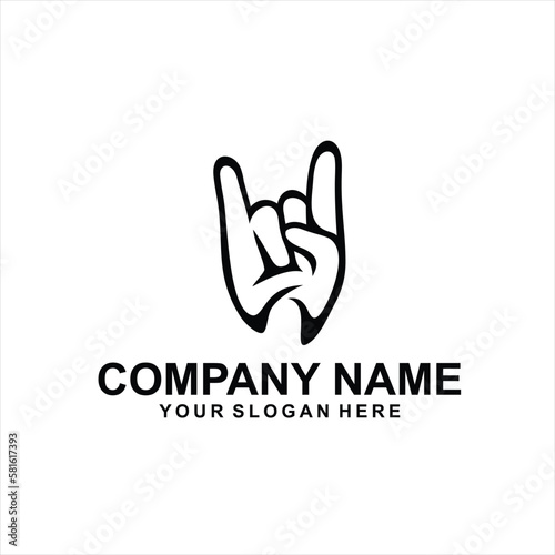 metal dental hand logo vector