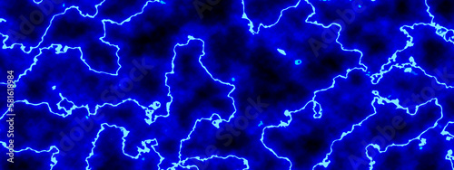Abstract watercolor Black liquid wave in lava drak bule  on black background.