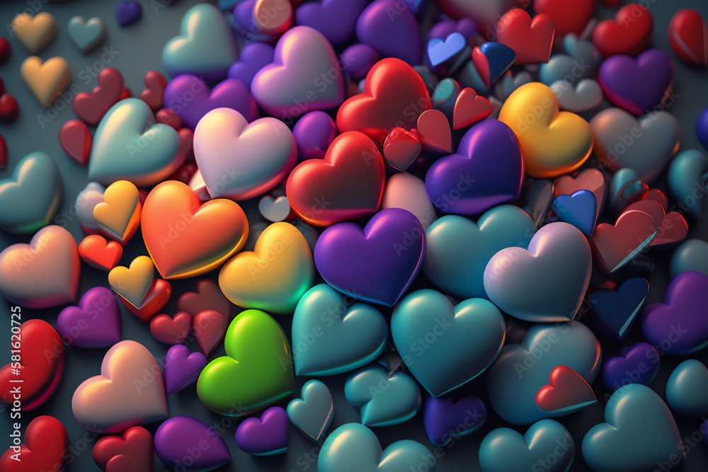 A rainbow-colored heart illustration A rainbow-colored heart illustration