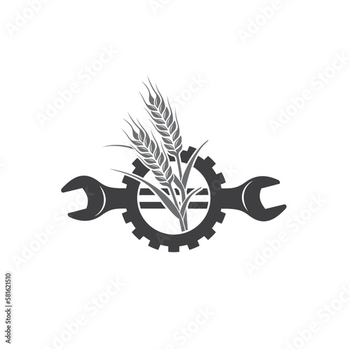 illustration of wheat harvester mechanic, wheat harvester spare part services.