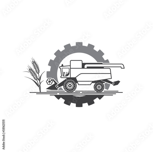 illustration of wheat harvester mechanic, wheat harvester spare part services.