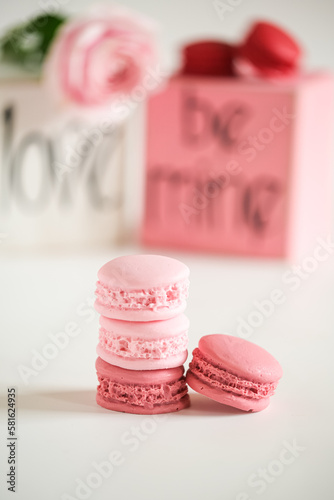 macaroon on the table. selective focus