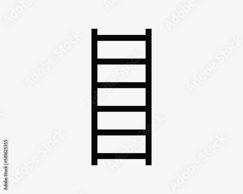 Ladder Steps Step Stairs Stair Staircase Climb Line Black White Silhouette Sign Symbol Icon Clipart Graphic Artwork Pictogram Illustration Vector