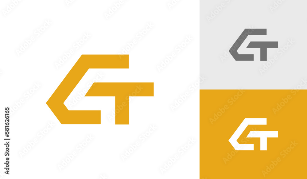 Letter GT initial monogram logo design vector Letter GT initial monogram logo design vector