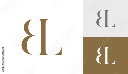 Letter BL initial monogram logo design vector