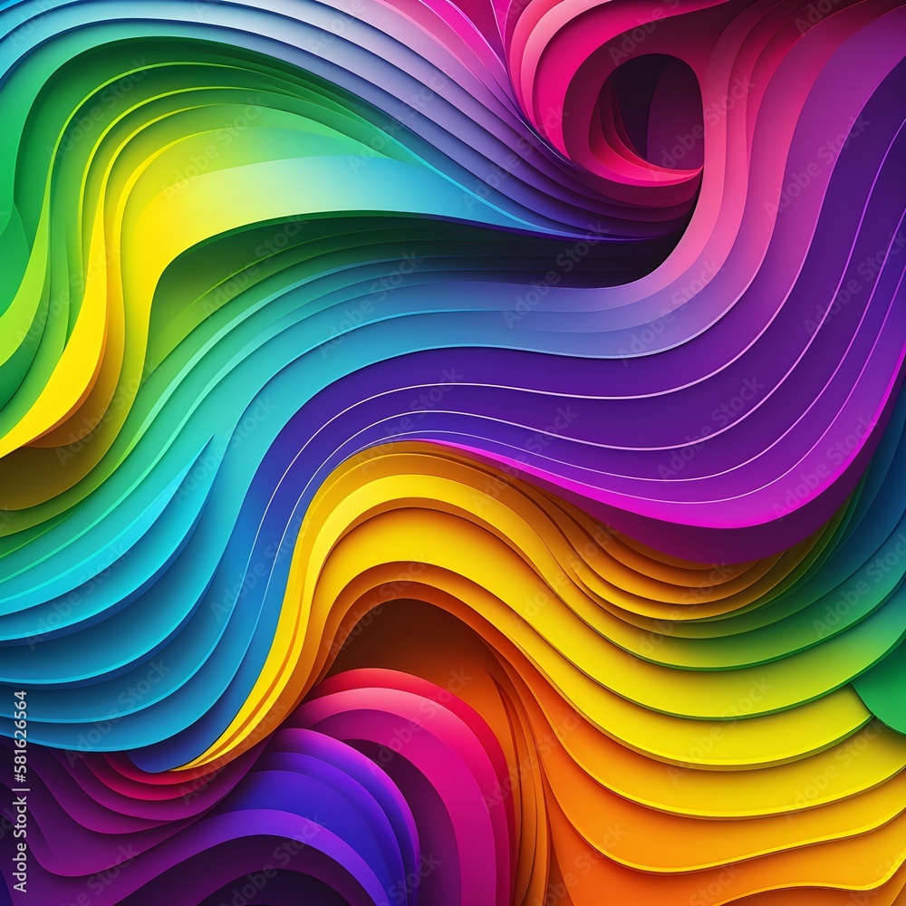 Rainbow wave texture abstract background
