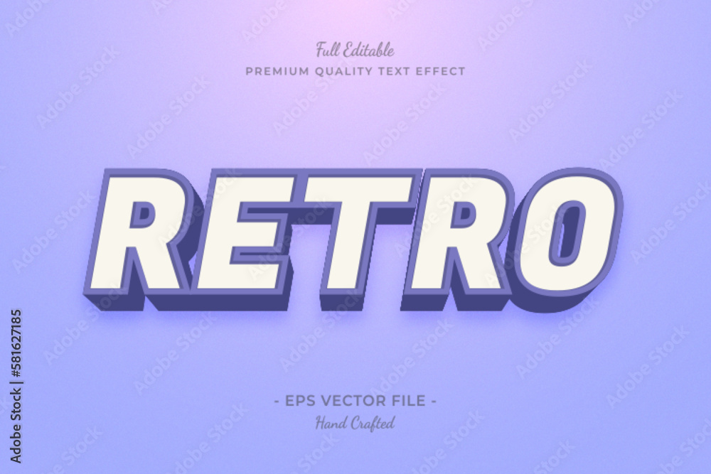 Retro Editable 3D Text Style Effect Premium
