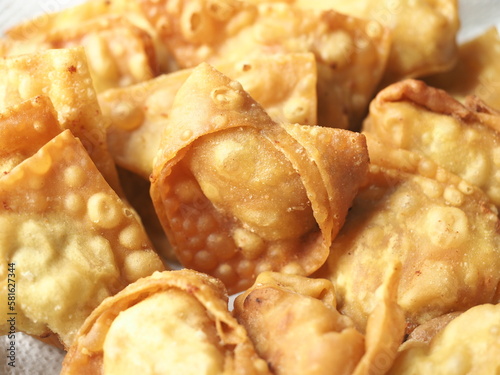 Wall Mural crispy golden deep fried wontons