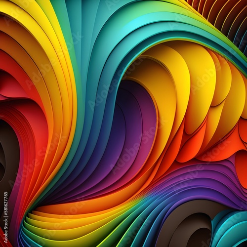 Rainbow wave texture abstract background