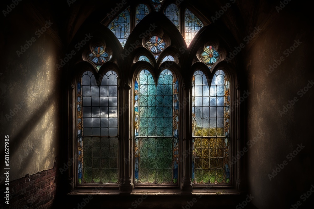 Awe-inspiring Gothic church interior: a feast for the senses - Generative AI