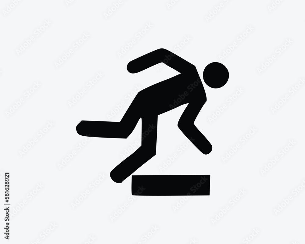 Falling Icon Person Trip and Fall Over Accident Stumble Injury Vector Black White Silhouette Symbol Sign Graphic Clipart Artwork Illustration Pictogram Falling Icon Person Trip and Fall Over Accident Stumble Injury Vector Black White Silhouette Symbol Sign Graphic Clipart Artwork Illustration Pictogram