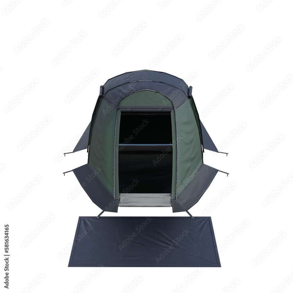 camping tent on white