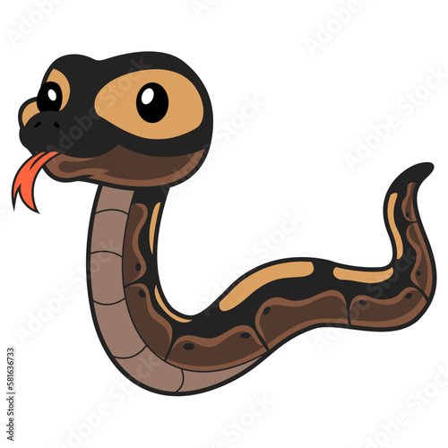 Cute ghi mojave ball python cartoon