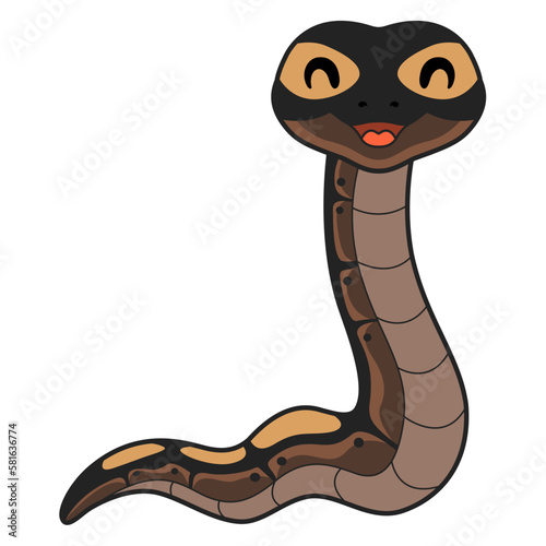 Cute ghi mojave ball python cartoon
