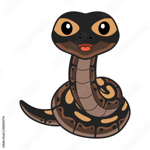 Cute ghi mojave ball python cartoon