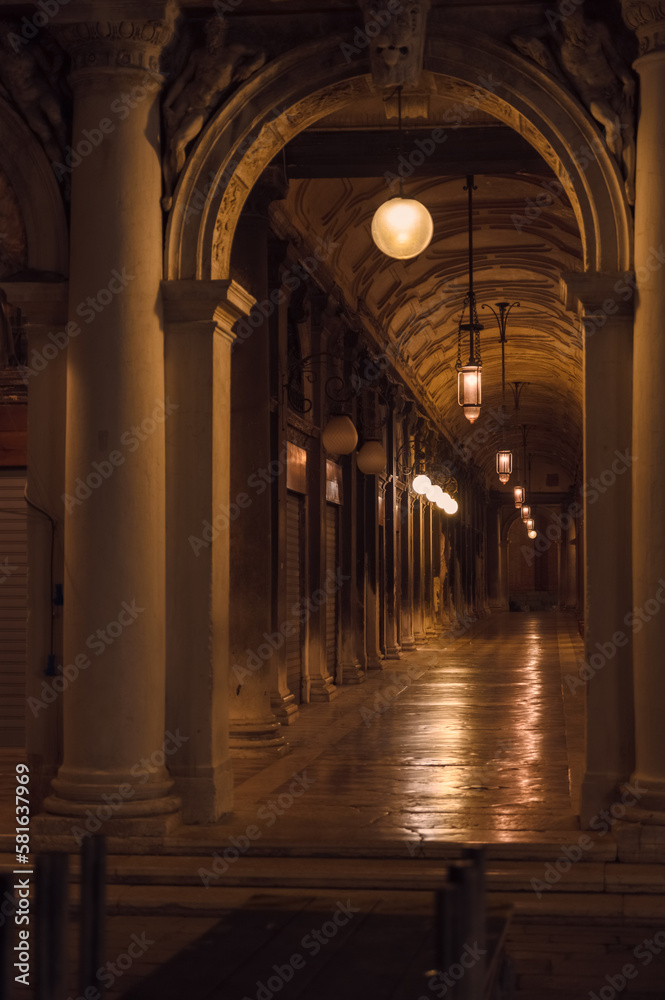 archway in saint mark's square  Venice italy 