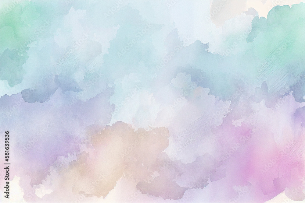 abstract watercolor background with clouds with Generative AI technology