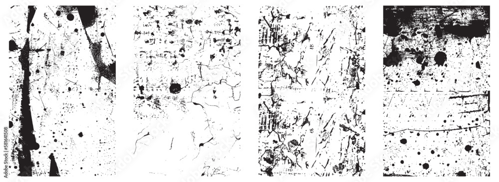 custom made wallpaper toronto digitalSet of Grunge Distressed Vector Textures - Black and White Backgrounds with Splatter, Scratch and Stain Effects. EPS 10.
