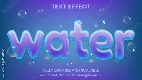 transparent bubble 3d graphic style editable text effect