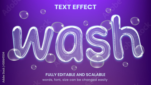 transparent bubble 3d graphic style editable text effect