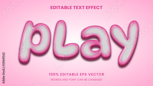 transparent jelly bubble graphic style editable text effect