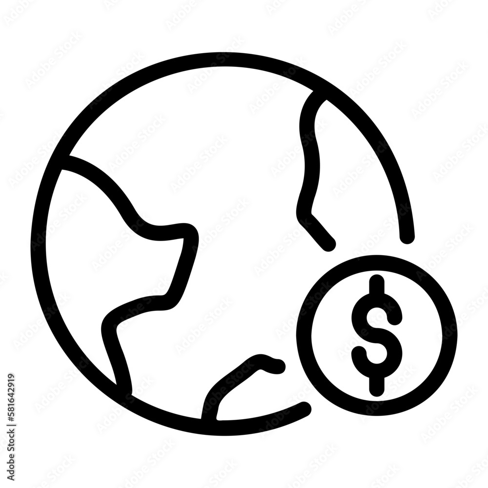 global economy line icon global economy line icon