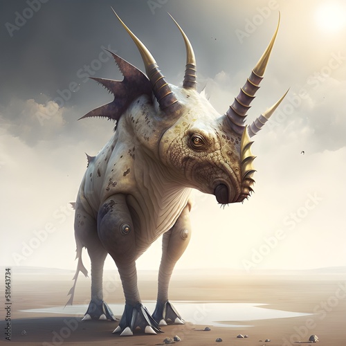 tyrannosaurus rex 3d render dinousaur fantasy photo