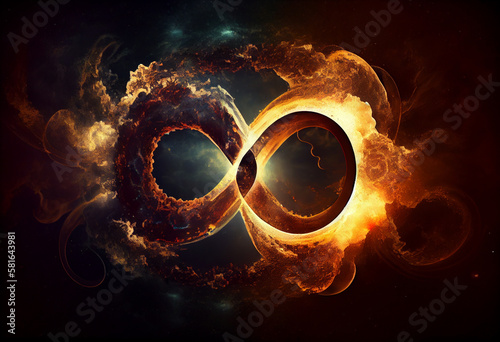 Illustration of an infinity symbol. Generative AI.