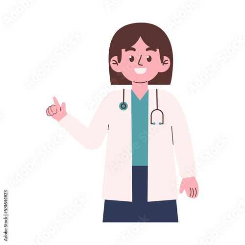 Woman doctor profession illustration
