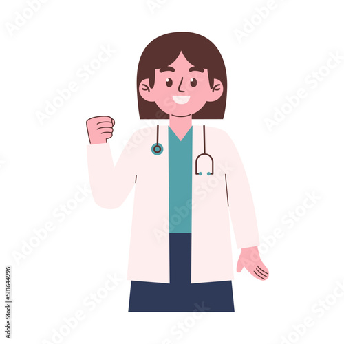 Woman doctor profession illustration