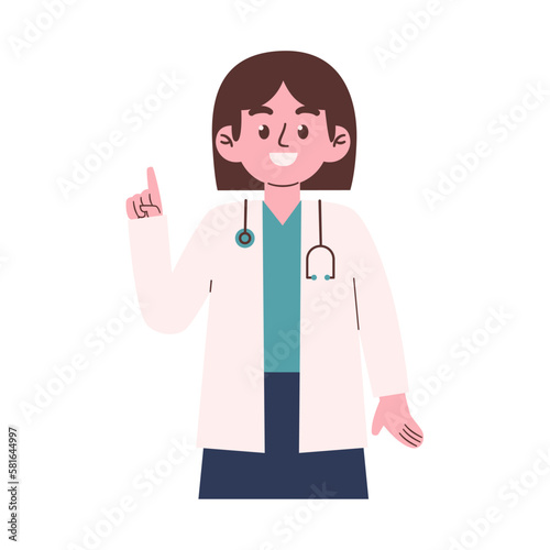 Woman doctor profession illustration