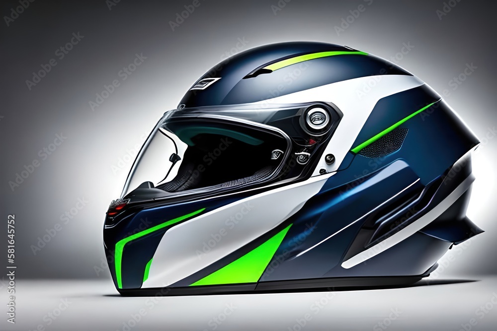 Fototapeta premium motorcycle helmet on a black background