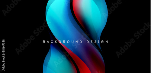 Elegant waves and flowing fluid abstract background. Template for covers, templates, flyers, placards, brochures, banners