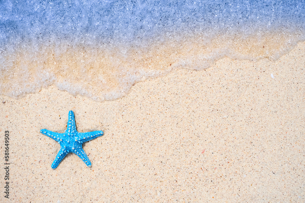 Starfish on sandy beaches and stunning blue sea waves on the Andaman Islands. Starfish on sandy beaches and stunning blue sea waves on the Andaman Islands.