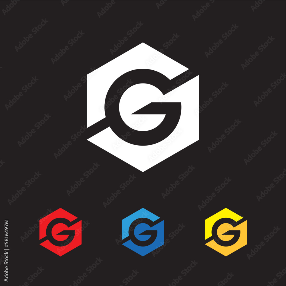 Vecteur Stock Logo Letter G Hexagon Abstract Logos Design Element Stock ...