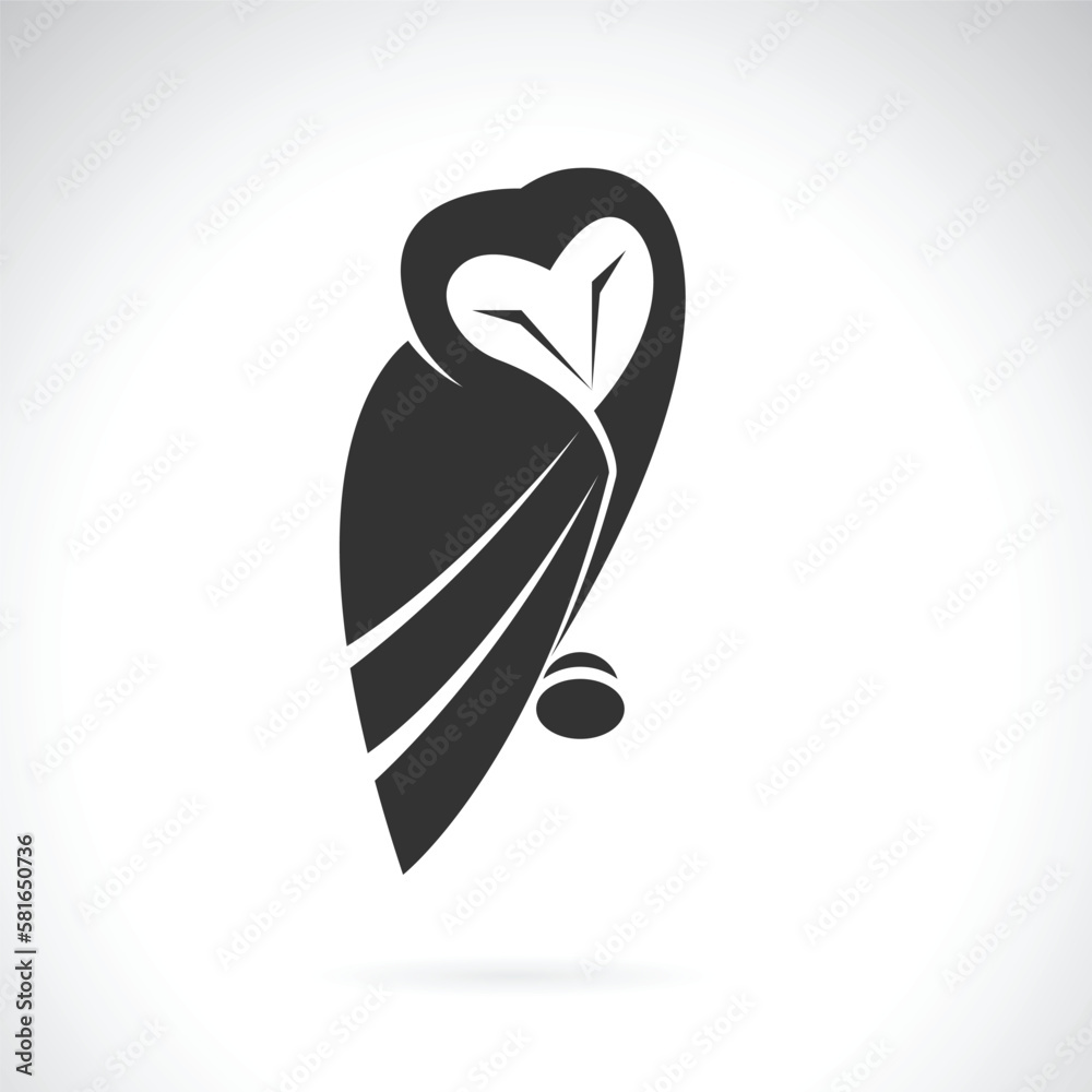 Vector of an owl design on white background. Birds. Wild Animals. Stock
