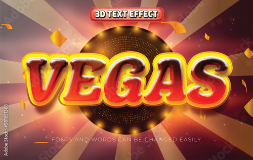 Vegas shiny 3d editable text effect style