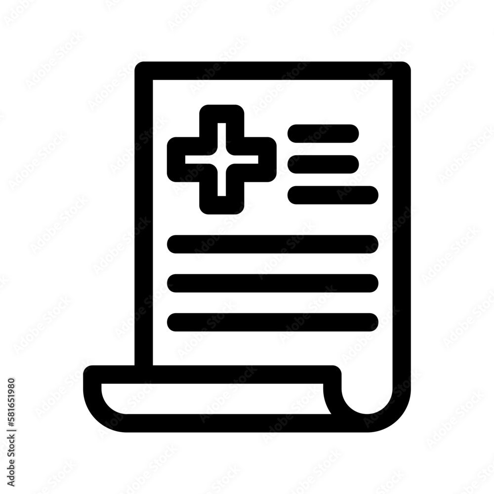 prescription icon or logo isolated sign symbol vector illustration - high quality black style vector icons
