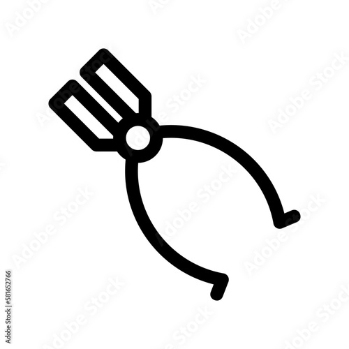 tweezers icon or logo isolated sign symbol vector illustration - high quality black style vector icons
