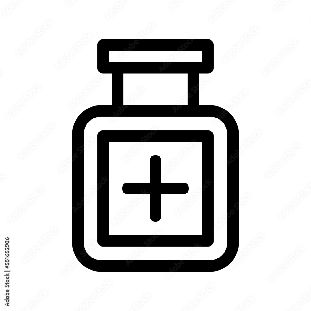Obraz premium vitamin bottle icon or logo isolated sign symbol vector illustration - high quality black style vector icons 