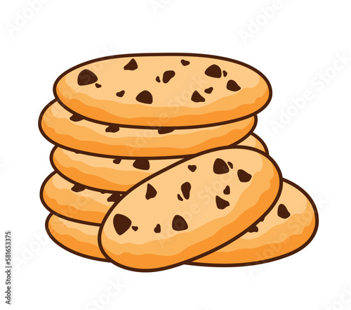 Cookies Food Bakery Icon Vector Illustration