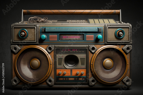 1980s boombox made by generative ai