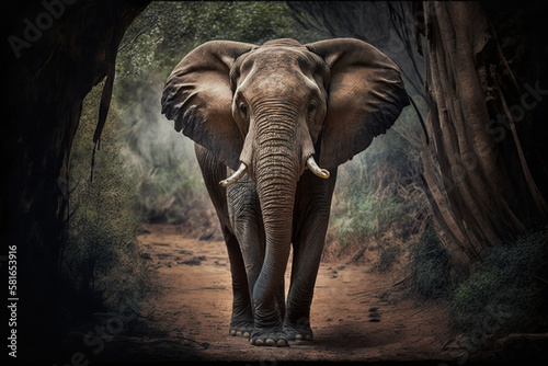 elephant in the wild made by generative ai