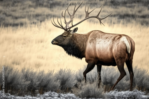 elk in the wild made by generative ai