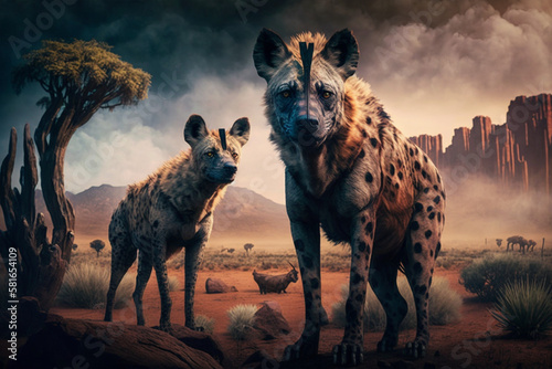 hyenas made by generative ai